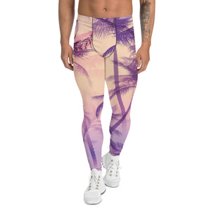 Purple Palm Tree Men's Leggings