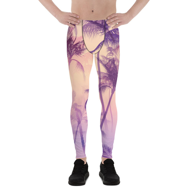 Purple Palm Tree Men's Leggings