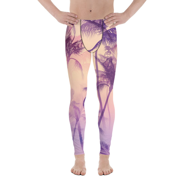 Purple Palm Tree Men's Leggings