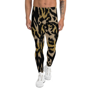 Brown Animal Print Men's Leggings