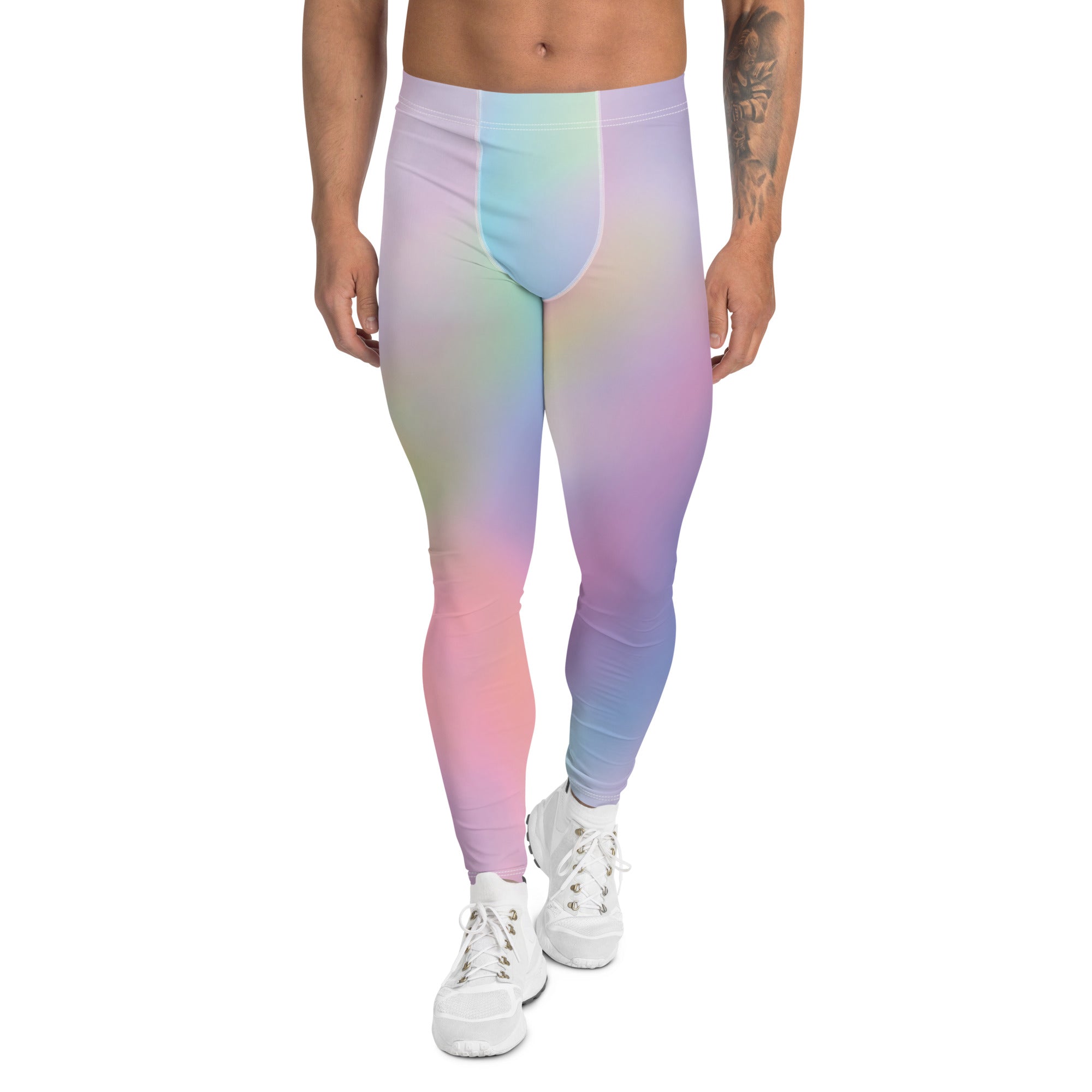 Rainbow Ombre Printed Men's Leggings