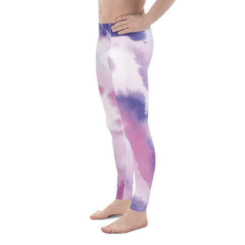 Pink Purple Abstract Men's Leggings, Mixed Colorful Designer Print Sexy Meggings Men's Workout Gym Tights Leggings, Men's Compression Tights Pants - Made in USA/ EU/ MX (US Size: XS-3XL) Pink Purple Abstract Men's Leggings, Mixed Colorful Designer Print Sexy Meggings Men's Workout Gym Tights Leggings, Men's Compression Tights Pants - Made in USA/ EU/ MX (US Size: XS-3XL) 