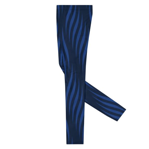 Blue Patterned Men's Leggings