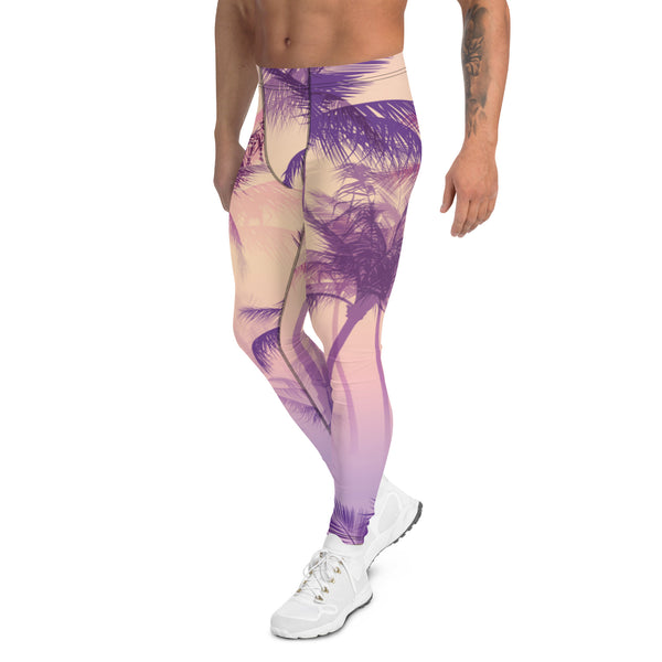 Purple Palm Tree Men's Leggings