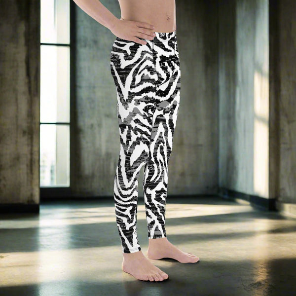 Zebra Animal Print Men's Leggings