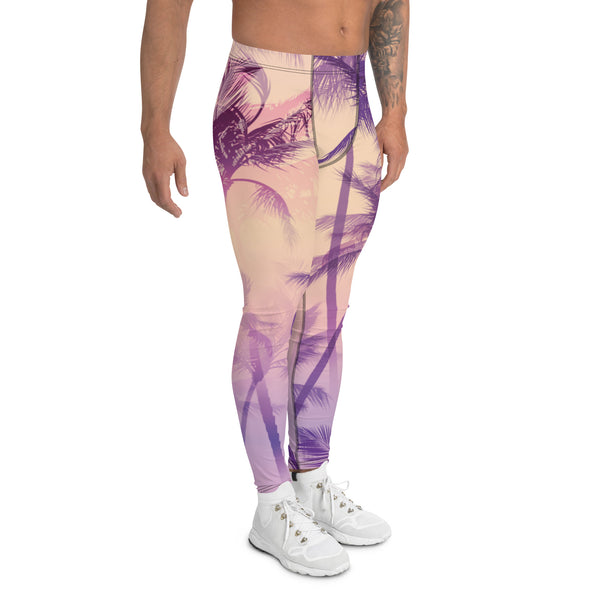 Purple Palm Tree Men's Leggings