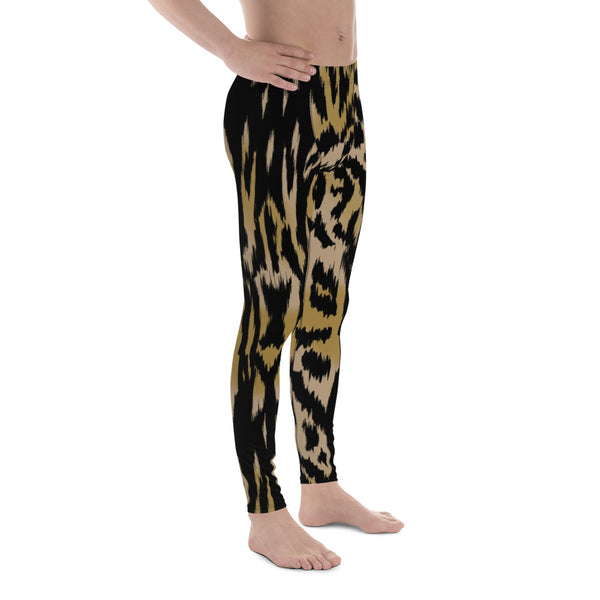 Brown Animal Print Men's Leggings