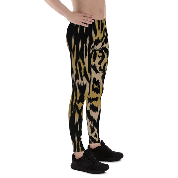 Brown Animal Print Men's Leggings