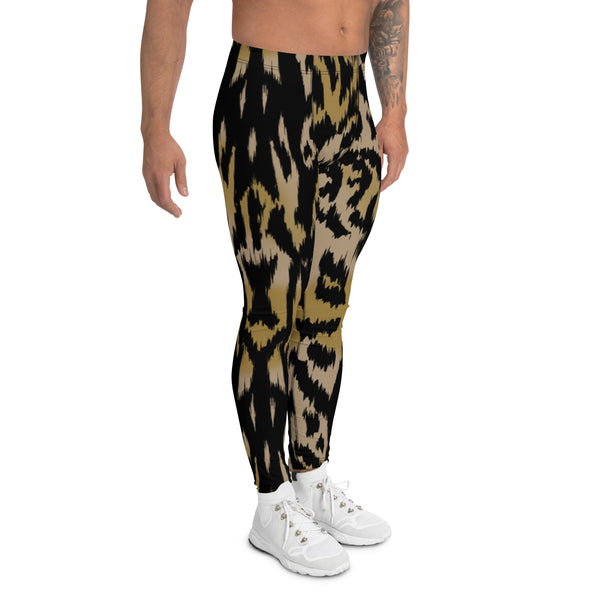 Brown Animal Print Men's Leggings