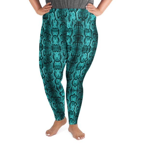 Grey Snake Print Women's Tights, Best Snake Skin Print Plus Size Leggings For Ladies- Made in USA/EU/MX https://heidikimurart.com/products/grey-snake-print-womens-tights-best-plus-size-leggings 