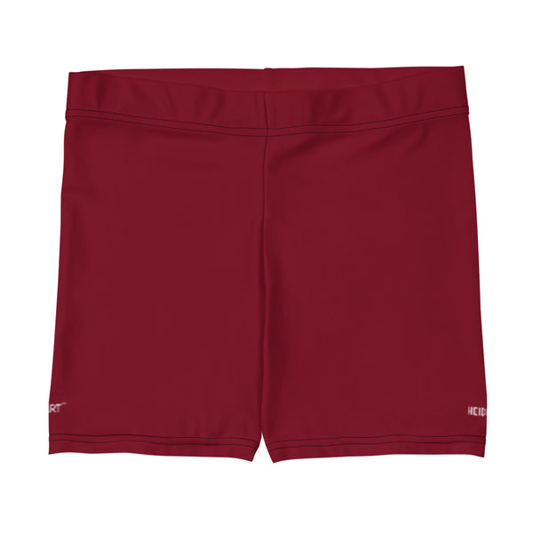 Wine Solid Color Women's Shorts, Red Modern Women's Elastic Stretchy Shorts Short Tights -Made in USA/EU/MX (US Size: XS-3XL) Plus Size Available, Tight Pants, Pants and Tights, Womens Shorts, Short Yoga Pants