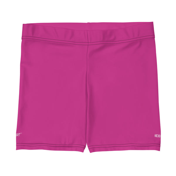 Bright Hot Pink Women's Shorts, Bright Fun Ladies' Best Pink Solid Color Modern Essentials Designer Women's Elastic Stretchy Shorts Short Tights -Made in USA/EU/MX (US Size: XS-3XL) Plus Size Available, Tight Pants, Pants and Tights, Womens Shorts, Short Yoga Pants