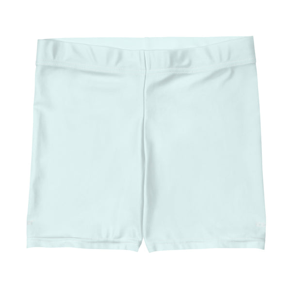 Pastel Blue Women's Shorts, Premium Solid Color Light Blue Solid Color Modern Essentials Designer Women's Elastic Stretchy Shorts Short Tights -Made in USA/EU/MX (US Size: XS-3XL) Plus Size Available, Tight Pants, Pants and Tights, Womens Shorts, Short Yoga Pants