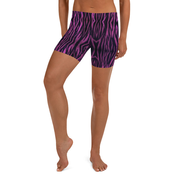 Purple Tiger Striped Women's Shorts