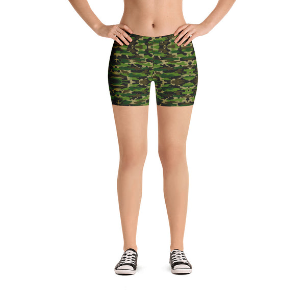 Green Camouflage Women's Shorts