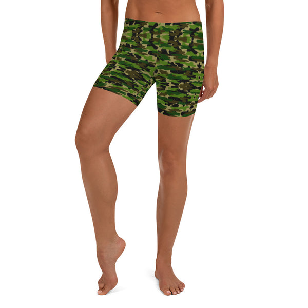 Green Camouflage Women's Shorts