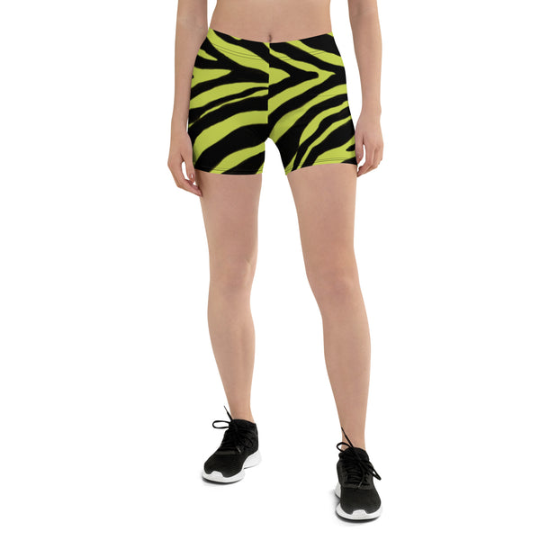 Yellow Zebra Print Women's Shorts