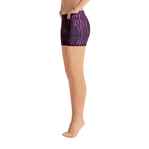 Purple Tiger Striped Women's Shorts