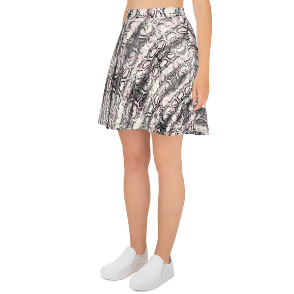 Snake Print Women's Skater Skirt