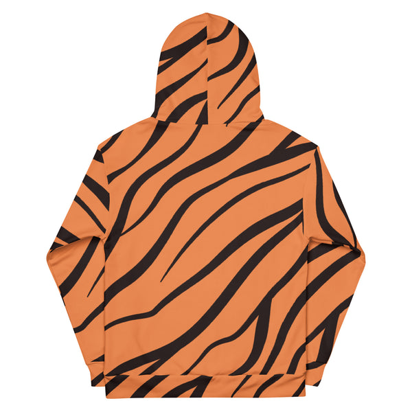Orange Tiger Striped Unisex Hoodie