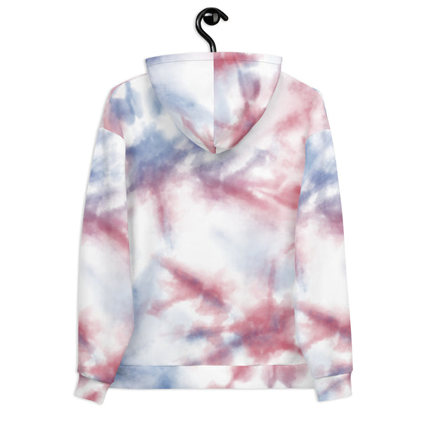 Red Blue Tie Dye Best Hoodie, Unisex Hoodie