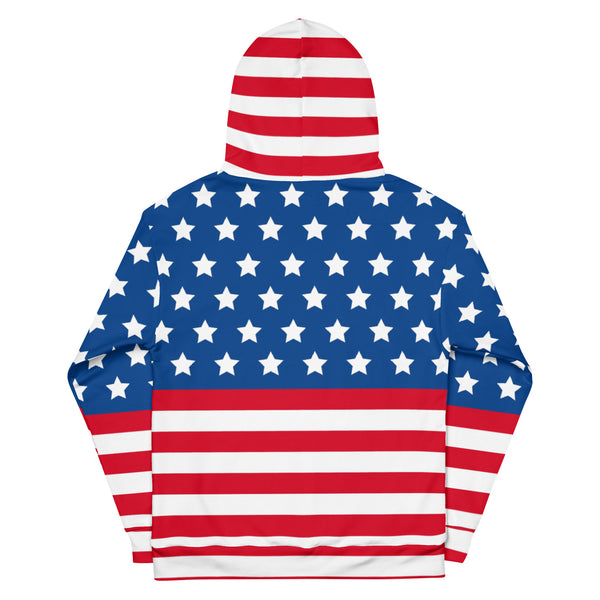 US Flag Printed Unisex Hoodie