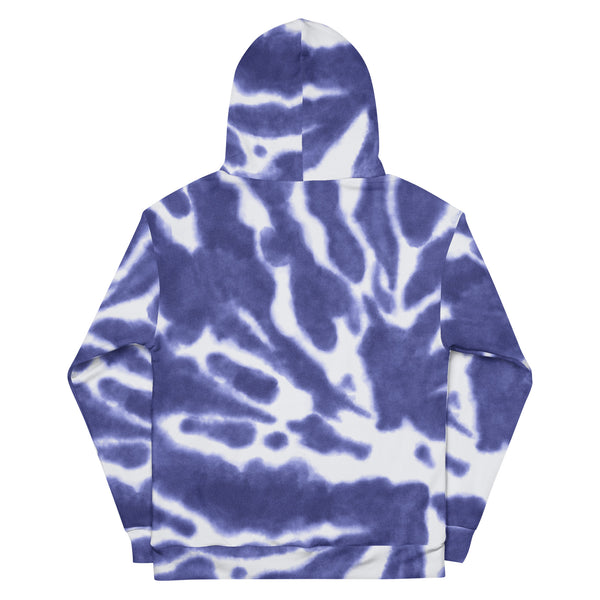 Purple White Tie Dye Hoodie, Unisex Hoodie