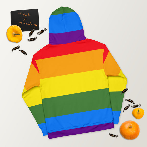 Rainbow Horizontal Striped Unisex Hoodie