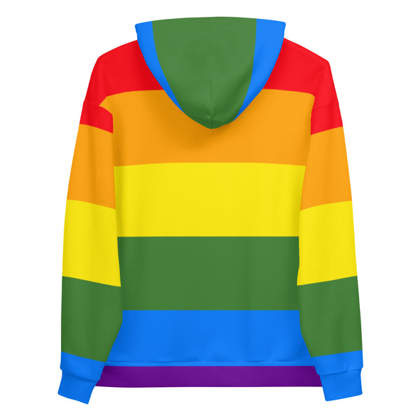 Rainbow Horizontal Striped Unisex Hoodie