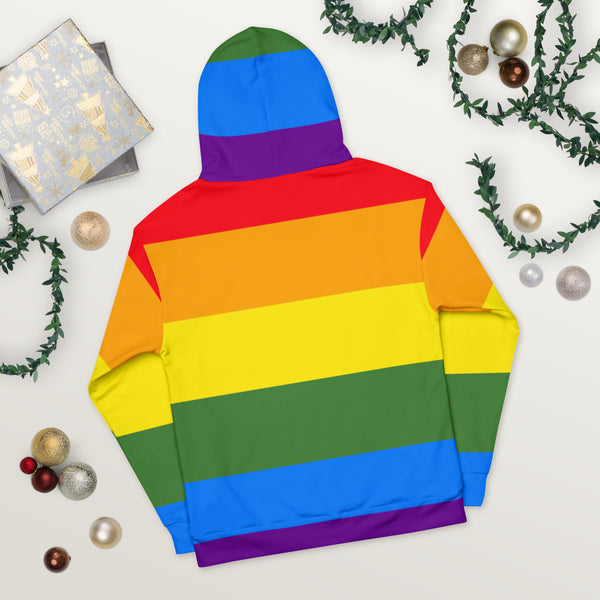 Rainbow Horizontal Striped Unisex Hoodie