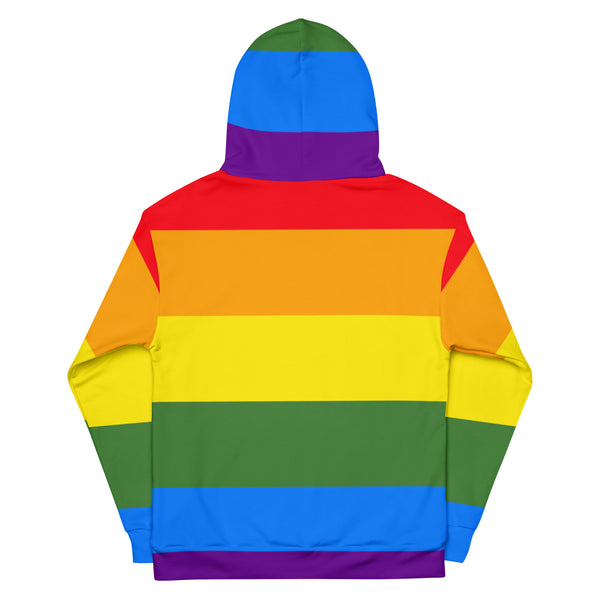 Rainbow Horizontal Striped Unisex Hoodie