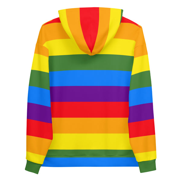 Rainbow Stripes Print Unisex Hoodie