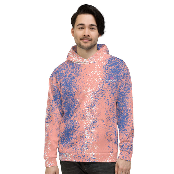 Pink Purple Abstract Unisex Hoodie, Unisex Abstract Print Women's or Men's Hoodies Men's or Women's Unisex Hoodie- Made in Europe/ USA/ Mexico (US Size: XS-3XL), Women's or Men's Cute Long Sleeve Hoodie Pullover Sweatshirt, Plus Size Available For Men or Women