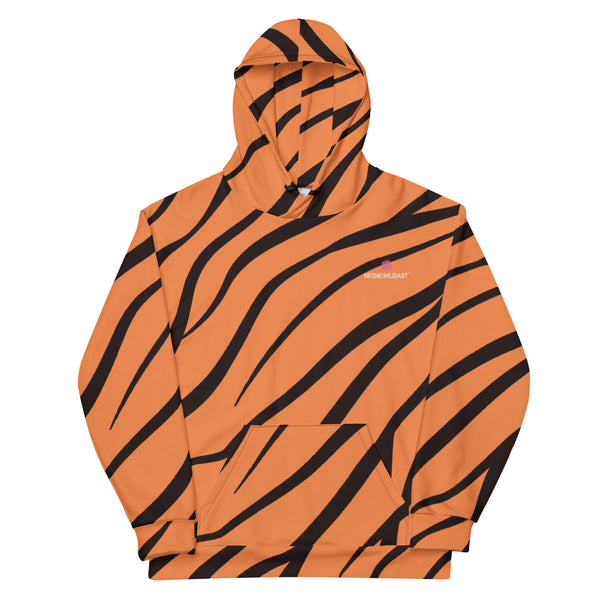 Orange Tiger Striped Unisex Hoodie