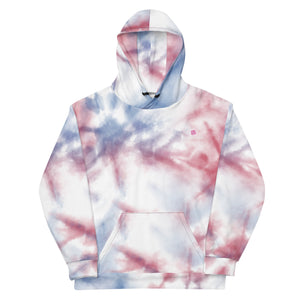 Red Blue Tie Dye Best Hoodie, Unisex Hoodie