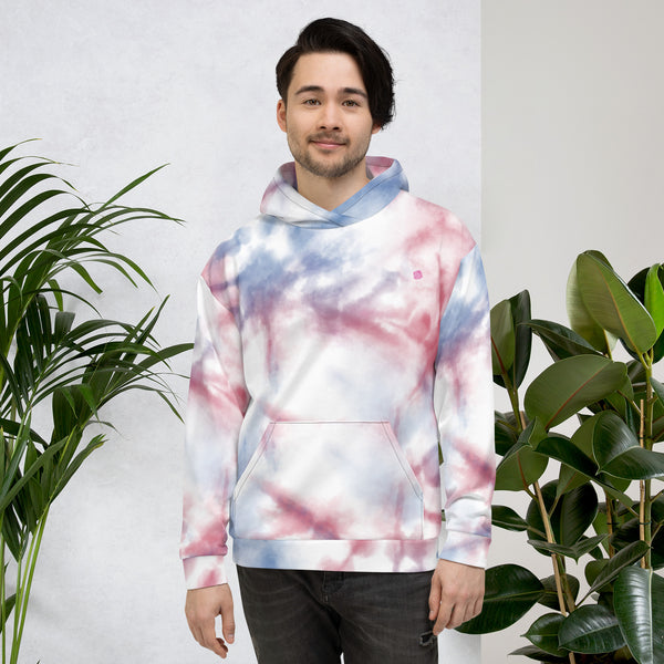 Red Blue Tie Dye Best Hoodie, Unisex Hoodie