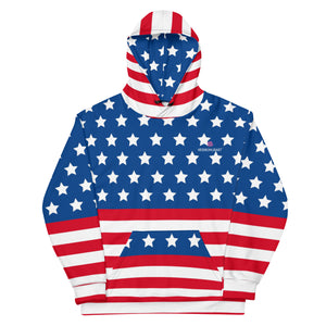 US Flag Printed Unisex Hoodie