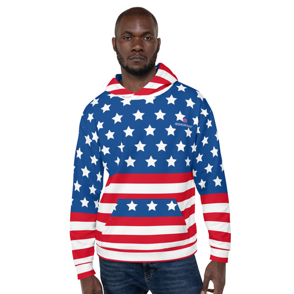 US Flag Printed Unisex Hoodie