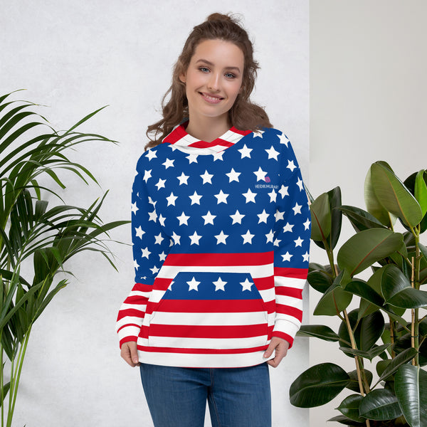 US Flag Printed Unisex Hoodie