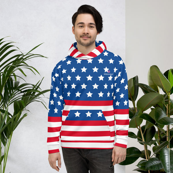 US Flag Printed Unisex Hoodie