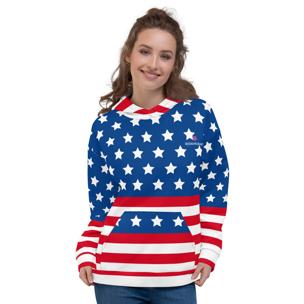 US Flag Printed Unisex Hoodie