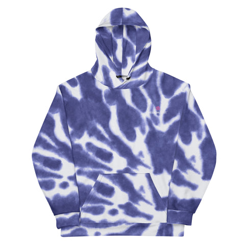 Purple White Tie Dye Hoodie, Unisex Hoodie