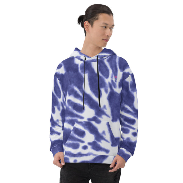 Purple White Tie Dye Hoodie, Unisex Hoodie