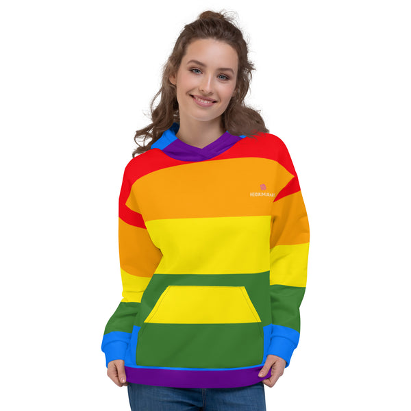 Rainbow Horizontal Striped Unisex Hoodie