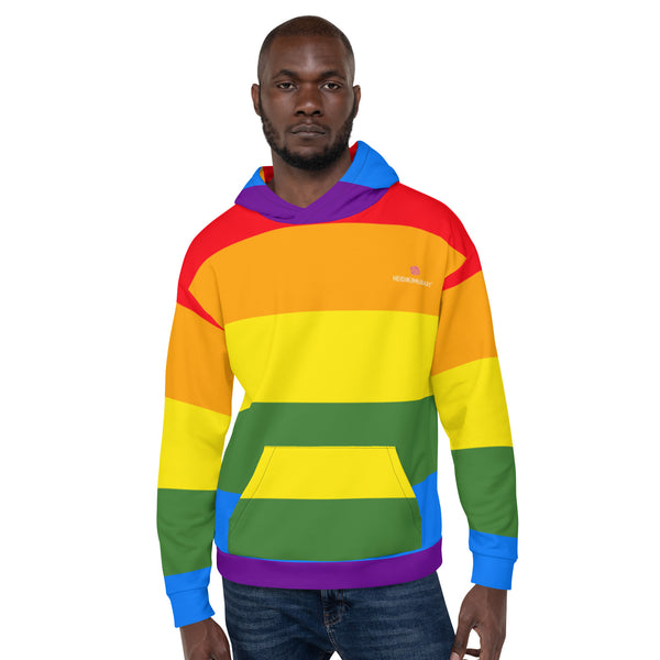 Rainbow Horizontal Striped Unisex Hoodie