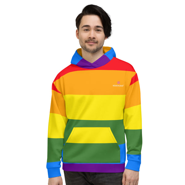 Rainbow Horizontal Striped Unisex Hoodie