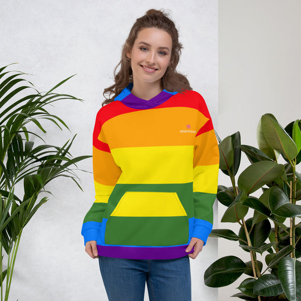 Rainbow Horizontal Striped Unisex Hoodie