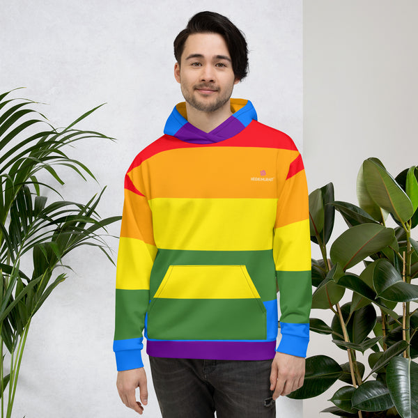 Rainbow Horizontal Striped Unisex Hoodie