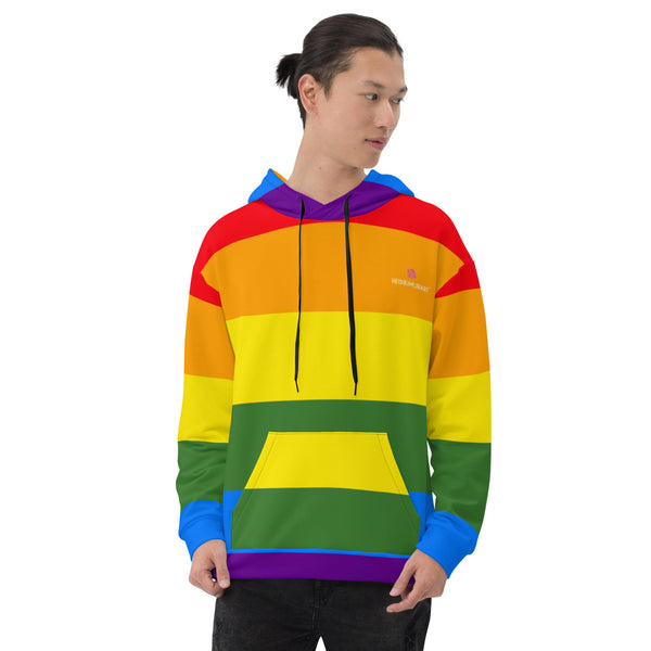 Rainbow Horizontal Striped Unisex Hoodie