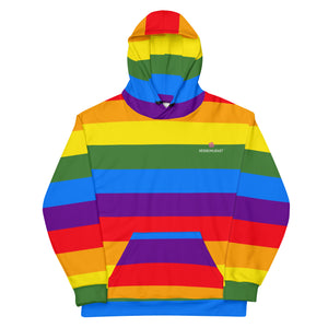 Rainbow Stripes Print Unisex Hoodie